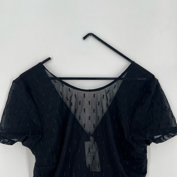 Wolford Aphrodite Mesh Embroidered Polka Dot Bodysuit In Black - Picture 1 of 9